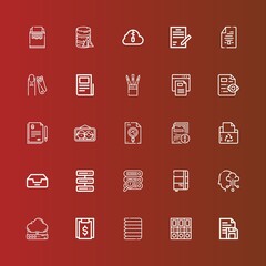 Editable 25 file icons for web and mobile