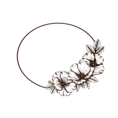 vintage style rosehip frame decoration