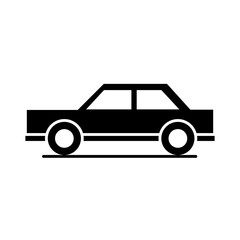 car sedan model transport vehicle silhouette style icon design