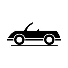 car cabriolet model transport vehicle silhouette style icon design