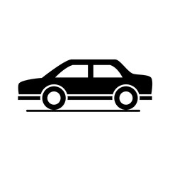Fototapeta na wymiar classic car model transport vehicle traffic silhouette style icon design