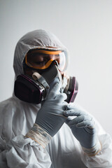 doctor and his protective equipment to fight covid19  - 368535369