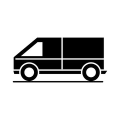car van model transport vehicle silhouette style icon design
