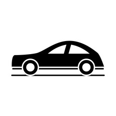 car luxury model transport vehicle silhouette style icon design