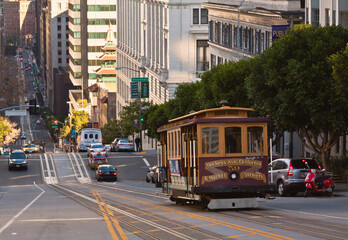 Naklejka na ściany i meble San Francisco cable car