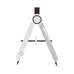 school education supply geomtric compass tool flat style icon