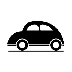 Fototapeta premium car bettle classic model transport vehicle silhouette style icon design