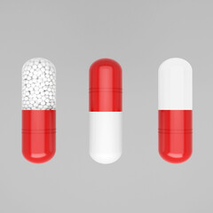 red and white pills