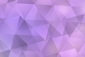 Light Purple vector shining triangular background.