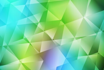 Obraz premium Light Blue, Yellow vector gradient triangles template.