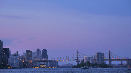 landscape of manhattan and queens boro bridge 