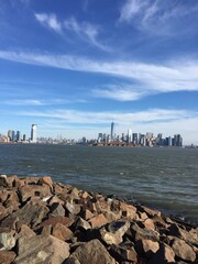 Manhattan downtown on the Hudson river 