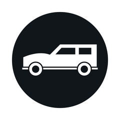 suv car model transport vehicle block and flat style icon design