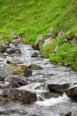 Pristine Alaska alpine mountain stream