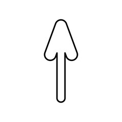 upward arrow icon, line style