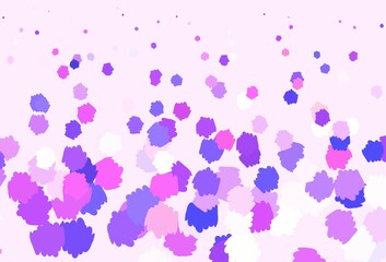 Light Pink, Yellow vector background with abstract shapes.