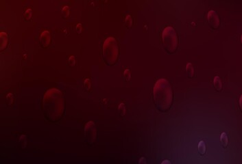 Dark Red vector template with circles. Glitter abstract illustration with blurred drops of rain. Beautiful design for your business natural advert.