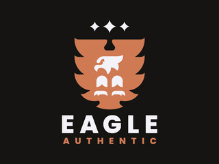 Eagle heraldic logo design editable for your business.