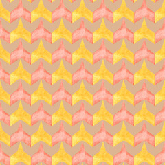 Seamless pink watercolor geometric pattern