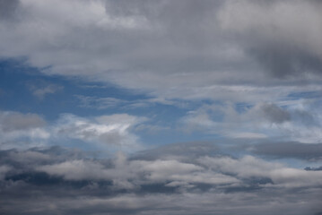 Blue sky and clouds.