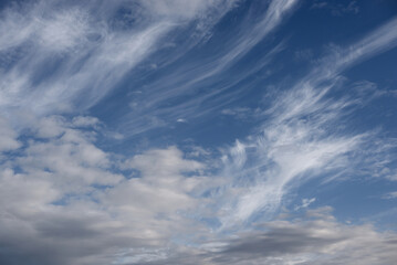 Blue sky and clouds.