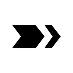 next arrows icon, silhouette style