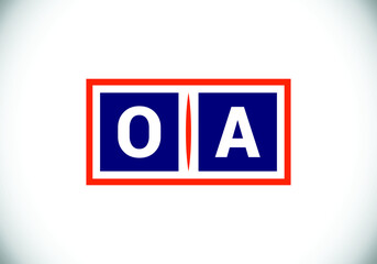 Initial Monogram Letter O A Logo Design Vector Template. O A Letter Logo Design	