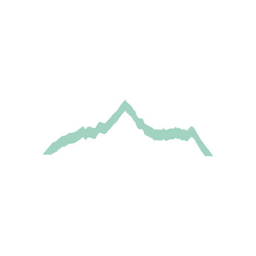 mountain shape icon, flat style