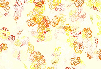 Light Yellow vector backdrop with memphis shapes.