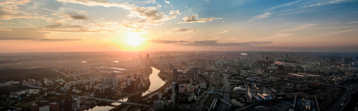  Moscow, Russia, top view from scyscraper