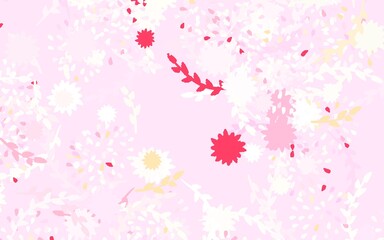 Light Pink, Yellow vector elegant background with flowers, roses.