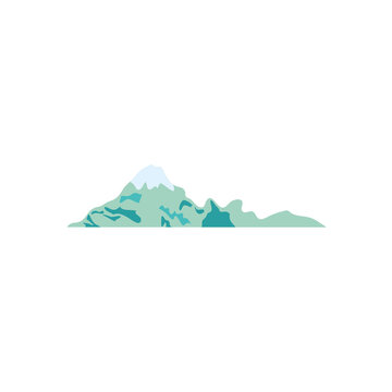 icon of mountains, flat style