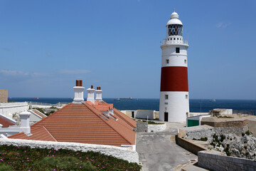 Fototapeta na wymiar Europa Point Lighthouse, Gibraltar, UK