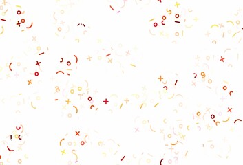 Light Orange vector pattern with Digit symbols.