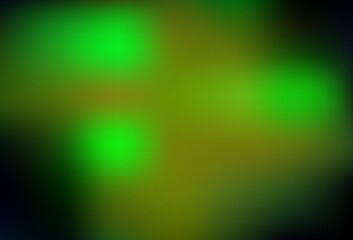 Dark Green, Yellow vector blurred shine abstract template.