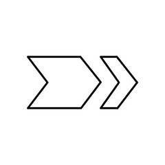 next arrows icon, line style