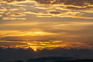 sunrise in the mountains