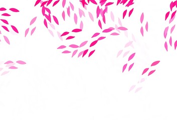 Fototapeta premium Light Pink vector elegant template with leaves.