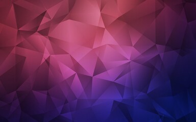 Dark Purple, Pink vector triangle mosaic texture. Polygonal abstract illustration with gradient. Pattern for a brand book's backdrop.