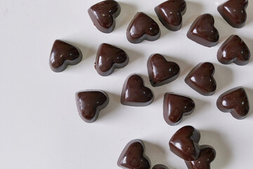 semi-sweet chocolate and milk chocolate chocolates filled with coconut milk