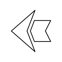 left arrow icon, line style