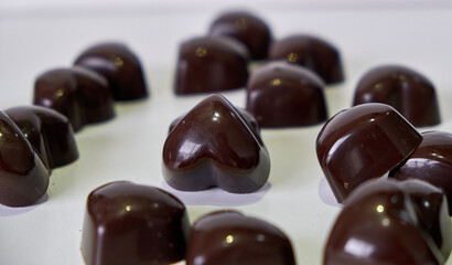 semi-sweet chocolate and milk chocolate chocolates filled with coconut milk
