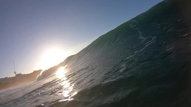 Crushing wave at sunrise, Sydney Australia