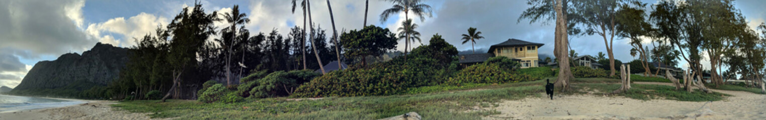 Panoramic of Waimanalo Beach