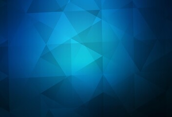 Dark BLUE vector abstract polygonal template.