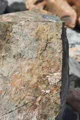 岩石の表面のクローズアップ	