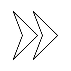 double arrows with right direction, line style