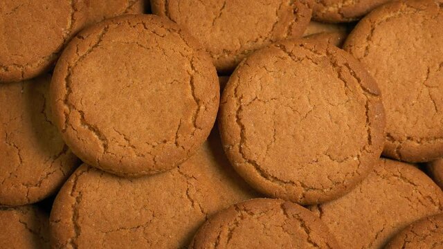 Ginger Biscuits Snack On Plate Closeup