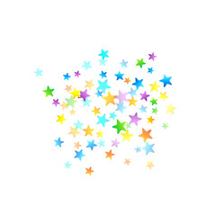 Rainbow Festive Confetti. Carnival Star Falling.