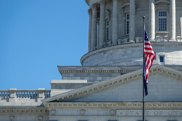 Closeup View of Utah State Capitol Building in Salt Lake City, Utah, USA - obrazy, fototapety, plakaty